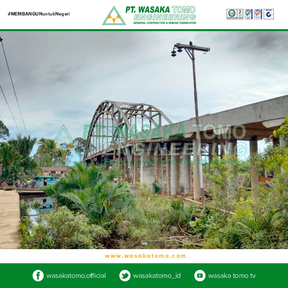 Jembatan rangka pelengkung bentang B60 Meter